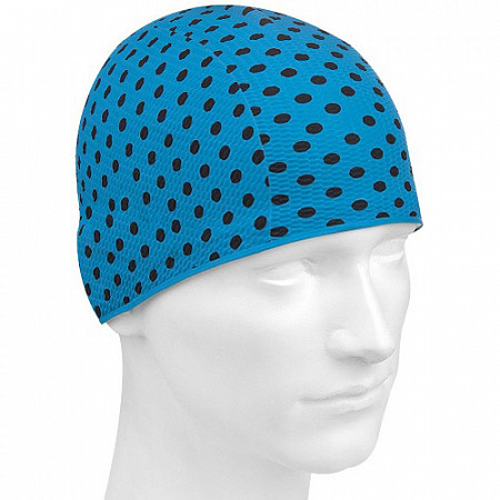 Шапочка для бассейна (плавания) женская Mad Wave Print Bubble blue