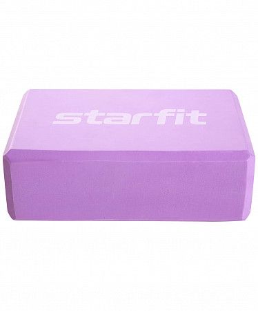 Блок для йоги  Starfit YB-200 EVA  22,5х15 см violet pastel