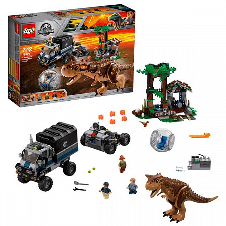 Конструктор LEGO Jurassic World Побег в гиросфере от карнотавра 75929