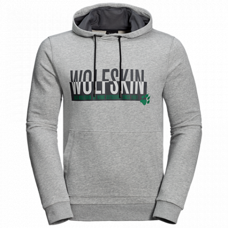 Пуловер мужский Jack Wolfskin Slogan Hoody M light grey