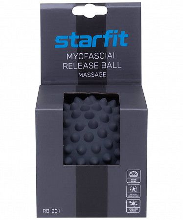 Мяч для МФР Starfit Pro RB-201 9 см массажный grey