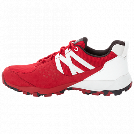 На картинке изображен Полуботинки мужские Jack Wolfskin Cascade Hike Texapore Low M red / white Полуботинки мужские Jack Wolfskin Cascade Hike Texapore Low M red / white