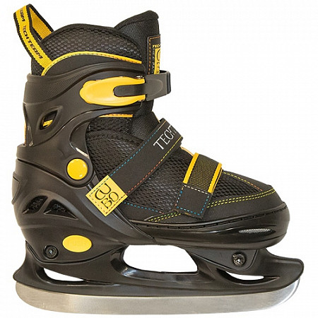 На картинке изображен Раздвижные коньки Tech Team Cubo boy black/yellow Раздвижные коньки Tech Team Cubo boy black/yellow