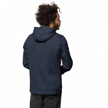 Толстовка с капюшоном мужская Jack Wolfskin Logo Hoody M night blue