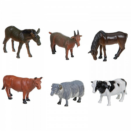 Набор животных Bondibon "Ребятам о Зверятах", домашние животные ВВ1637 (6 шт)