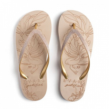 Сланцы женские EVARS Goldfish sand/silver