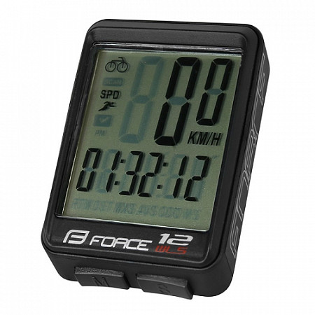 Велокомпьютер Force Wls 12 функций 39140 black