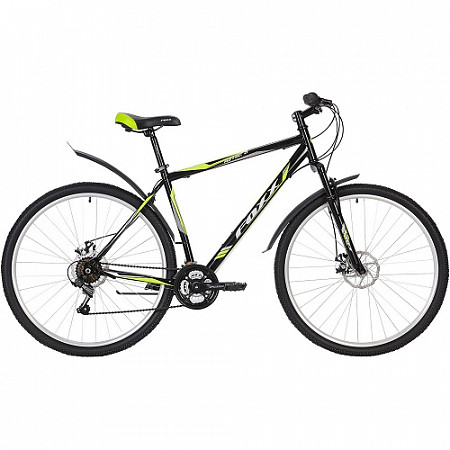 На картинке изображен Велосипед Foxx Aztec D 29" (2019) Black/Green Велосипед Foxx Aztec D 29" (2019) Black/Green