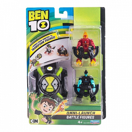 Игровой набор Playmates Ben 10 Омнизапуск Человек-огонь и Молния 76791