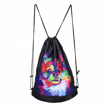 На картинке изображен Мешок для обуви GRIZZLY OM-005 /2 black Мешок для обуви GRIZZLY OM-005 /2 black