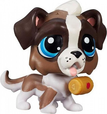 На картинке изображен Кукла Littlest Pet Shop Сенбернар Берни с бочонком (B2812 A8228) Кукла Littlest Pet Shop Сенбернар Берни с бочонком (B2812 A8228)