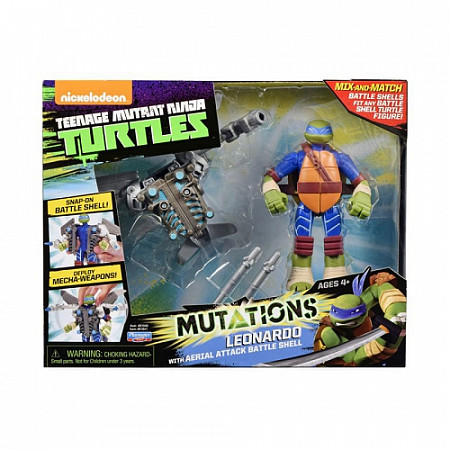 На картинке изображен Фигурка Turtles супер-боевые панцири, Леонардо, Mutation 91841 Фигурка Turtles супер-боевые панцири, Леонардо, Mutation 91841