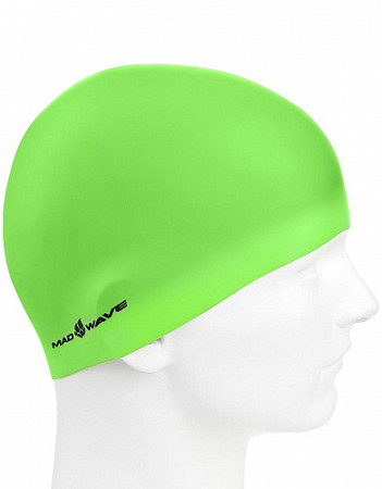 Шапочка для бассейна (плавания) взрослая Mad Wave Reverse Champion green/black