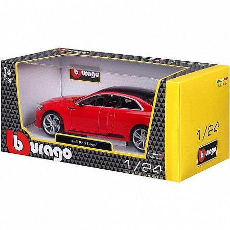 На картинке изображен Машинка Bburago 1:24 Audi RS 5 Coupe (2019) (18-21090) red Машинка Bburago 1:24 Audi RS 5 Coupe (2019) (18-21090) red