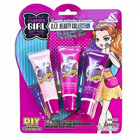 На картинке изображен Набор детской косметики Qunxing Toys "Блеск для губ" 3 цвета J-5 Набор детской косметики Qunxing Toys "Блеск для губ" 3 цвета J-5