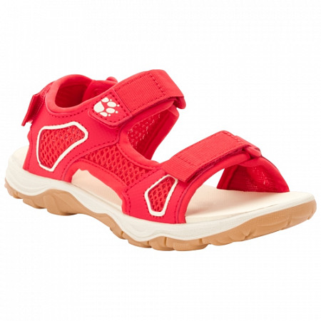 На картинке изображен Сандалии детские Jack Wolfskin Taraco Beach Sandal K red / champagne Сандалии детские Jack Wolfskin Taraco Beach Sandal K red / champagne