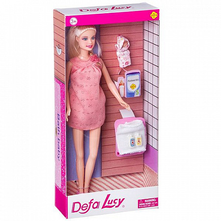 Куклы Defa Lucy с малышом 8357 pink