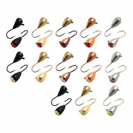 Мормышка Akara Капля с ушком эребус с фосфорной заливкой 64