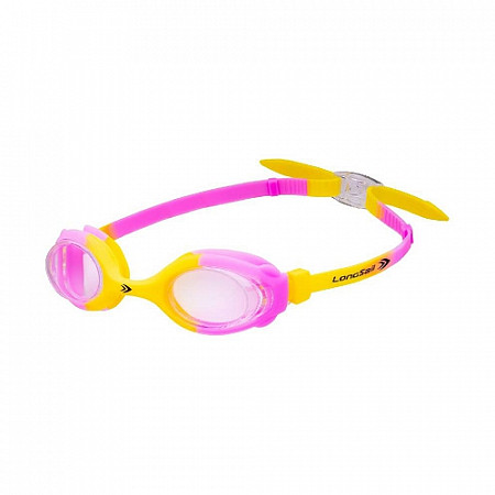 На картинке изображен Очки для плавания LongSail Kids Crystal L041231 yellow/pink Очки для плавания LongSail Kids Crystal L041231 yellow/pink