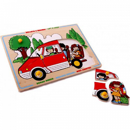 На картинке изображен Игрушка детская деревянная Автомобиль 1425 Игрушка детская деревянная Автомобиль 1425