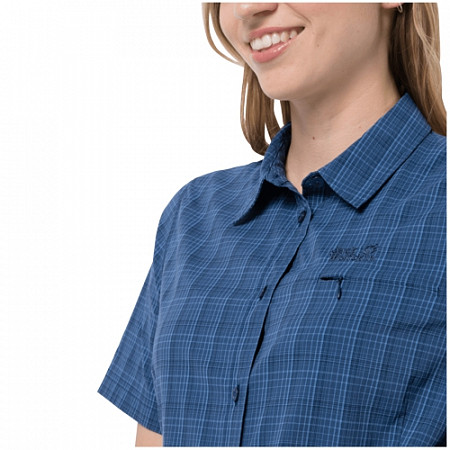 Рубашка женская Jack Wolfskin Centaura Shirt W dark indigo checks
