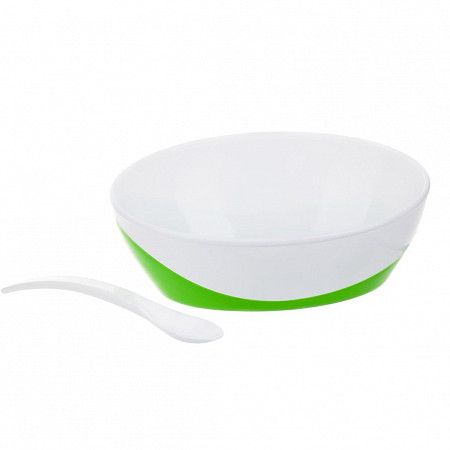 Миска Canpol babies с ложкой 9м+ 350 мл (31/406_gre) green