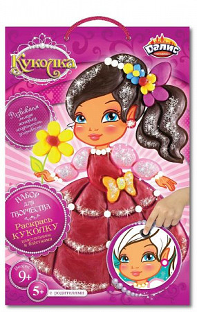 Набор для детского творчества Dalis Раскраска из пластилина Кукла Настя MC-203