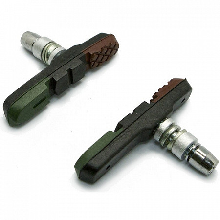 Колодки тормозные Zeit резьбовые, 72 мм, black/brown/green Z-629