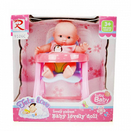 Кукла RongLong Пупс на стульчике 9106A/F pink