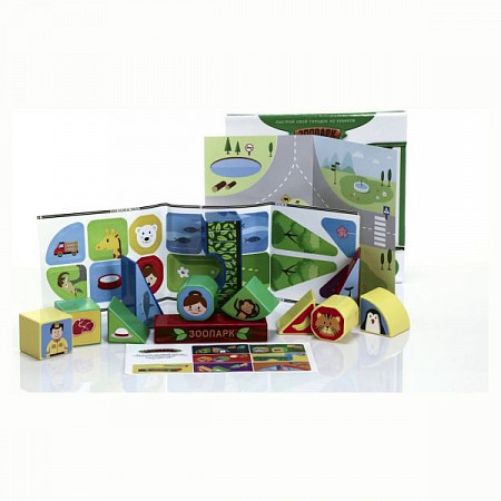 Пластиковые кубики Magneticus Зоопарк (BLO-003-02)