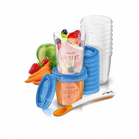На картинке изображен Контейнеры для хранения продуктов Philips Avent SCF721/20 Контейнеры для хранения продуктов Philips Avent SCF721/20