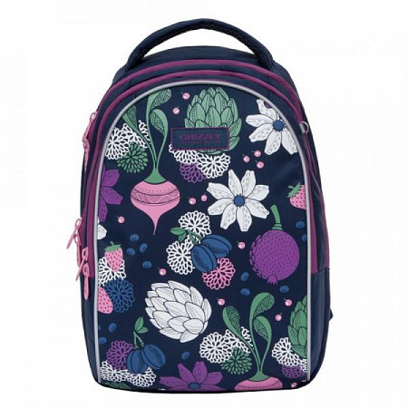Школьный рюкзак для девочек GRIZZLY Артишок RG-967-2