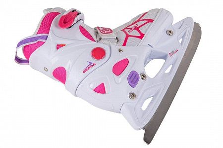 Раздвижные детские коньки Tech Team Gerda White/Pink