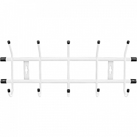 На картинке изображен Вешалка для одежды Nika настенная белая ВН5 Вешалка для одежды Nika настенная белая ВН5