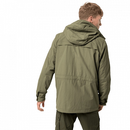 Ветрозащитная летняя куртка мужская Jack Wolfskin Lakeside Safari Jacket M khaki