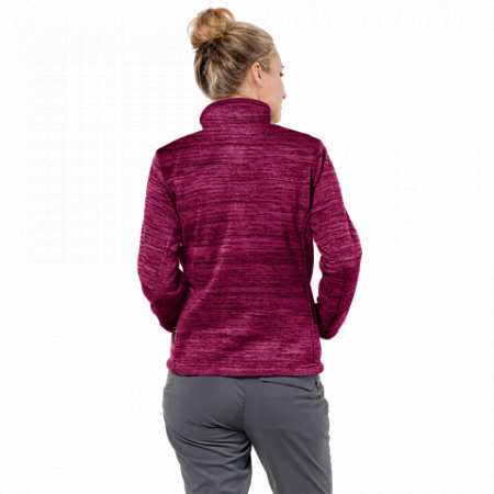 На картинке изображен Джемпер женский Jack Wolfskin Aquila Track Jacket Women amethyst Джемпер женский Jack Wolfskin Aquila Track Jacket Women amethyst