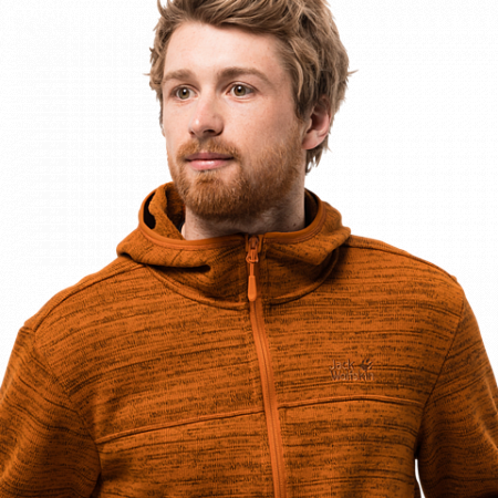 Джемпер мужский Jack Wolfskin Aquila Hooded Jacket Men desert orange