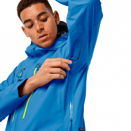На картинке изображен Куртка мужская Jack Wolfskin Exolight Pro Jacket M brilliant blue Куртка мужская Jack Wolfskin Exolight Pro Jacket M brilliant blue