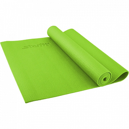 Гимнастический коврик для йоги, фитнеса Starfit FM-101 PVC green (173x61x0,8)