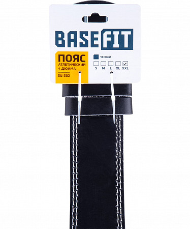 Пояс атлетический Basefit (SU-302) 4 дюймов black