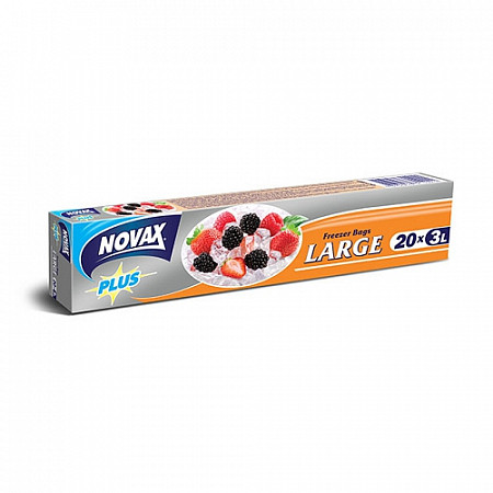 Пакеты Novax для заморозки 3л 20 шт NV Plus 4921NVP