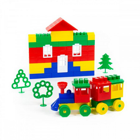 Конструктор Полесье Строитель Средний- 95 (в мешке) 0583