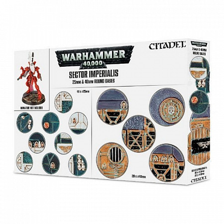 Набор подставок Games Workshop Warhammer Sector Imperialis: 25 40 mm Round Bases 66-92