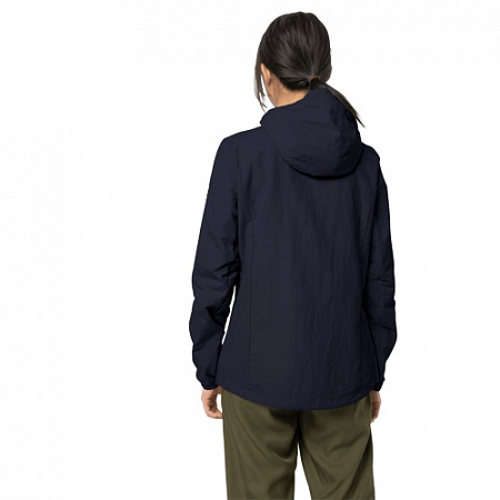 Ветрозащитная летняя куртка женская Jack Wolfskin Lakeside Jacket W midnight blue