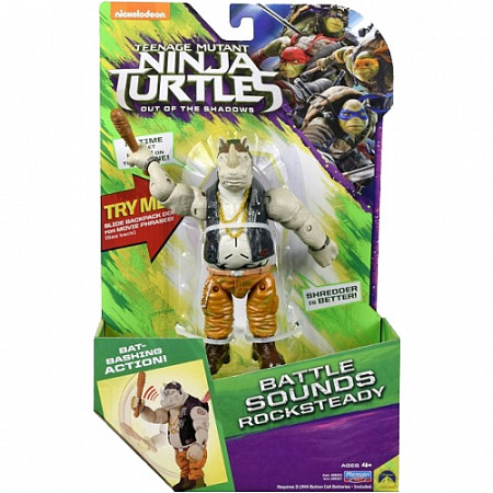 На картинке изображен Фигурка Turtles Фигурка Функ 14 см со звуком, рокстеди, серия Movie Line 2016 88307 Фигурка Turtles Фигурка Функ 14 см со звуком, рокстеди, серия Movie Line 2016 88307