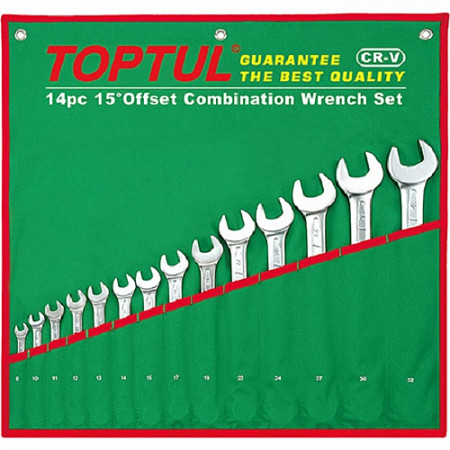 Набор комбинированных ключей Toptul 7-32 мм 16 предметов GAAA1604