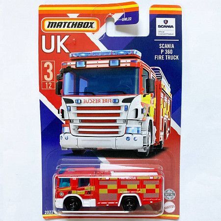 Машинка Matchbox UK Scania P 360 Fire Truck 3/12 (GWL22 HFH58)