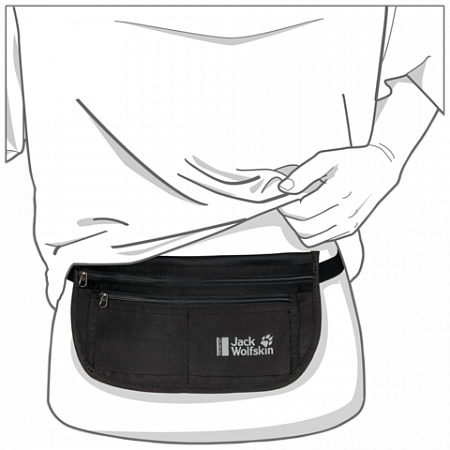 Сумка поясная Jack Wolfskin Document Belt Rfid black 8006951-6000