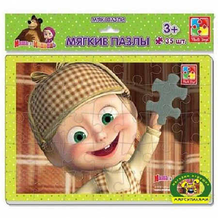 Мягкие пазлы А4 Vladi Toys Маша и Медведь VT1102-07