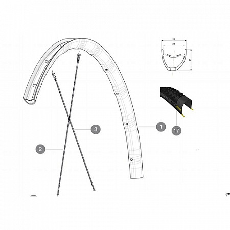 Обод Mavic KIT передний/задний XM Elite 29 black V3130115